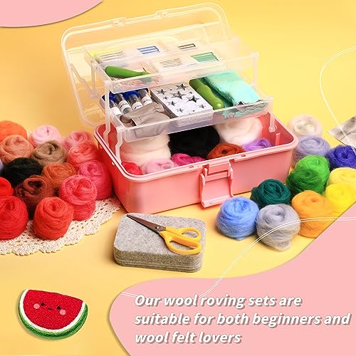 JUPEAN 221 Pcs Needle Felting Kits for Beginners Adults Wool Felting Kit - style: Style D