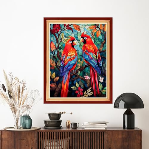 Artvxeay Stamped Cross Stitch Kits - Embroidery Kits for Beginners Cross Stitch Kits for Adults 11 CT Printed Patterns Needlepoint Kits - (Colorful Parrot 16x20 inch) - color: Colorful Parrot 16x20 inch