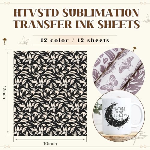 Black White Sublimation Transfer Ink Paper 12 Sheets 12 * 10in - color: Black White-12