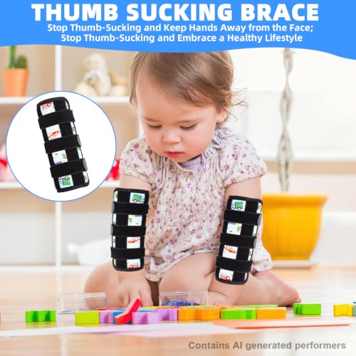 2PCS Thumb Sucking Guard, Thumb Guard for Thumb Sucking(Sky Blue Car) - color: Sky-blue Cars