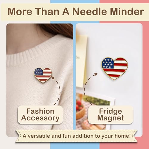 Kraftex Magnetic Needle Minder. Needleminder for Embroidery & Sewing. Cute Needlepoint Accessories. Magnetic Needle Holder for Cross Stitch. Cute Magnet Pin Gift - color: Heart