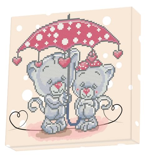 DIAMOND DOTZ Its Raining Love Diamond Painting Kit for Adults with Gems - color: Its Raining Love