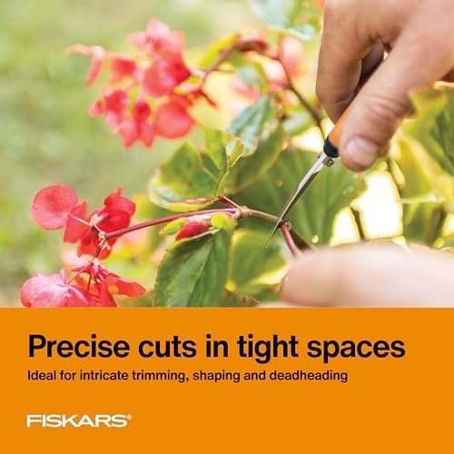 Fiskars 6" Curved Micro-Tip Pruning Snips, Garden Scissors For Tight Spaces - style: Curved Snips