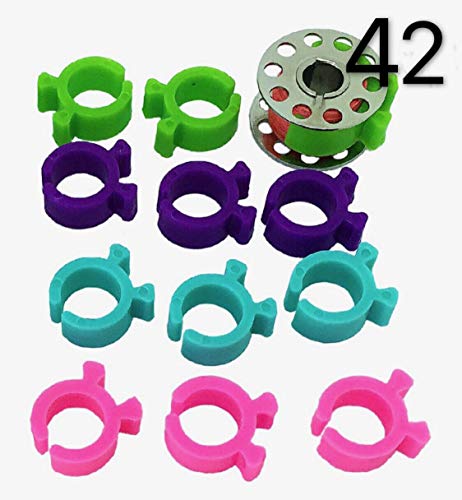 42 Piece Bobbin Holder Set for Sewing Machines - Bobbin Clamps for Organizing Threads and Avoiding Tangles
