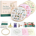 Bradove Beginner Embroidery Kit for Adults and Kids - color: Stitches Practice-C