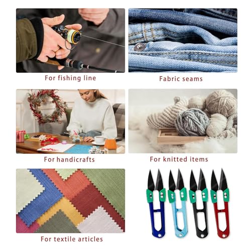 4pcs Modern Carbon Steel Scissors, Fabric, Yarn, Thread Cutter, Embroidery, Knitting, Sewing, Garden, Bonsai - color: 4p-colour