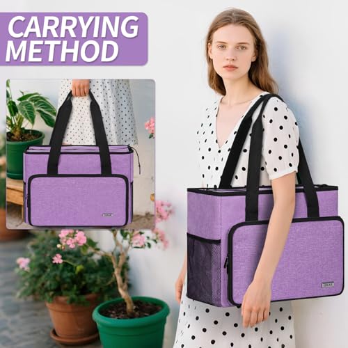 GMAK Embroidery Storage Bag, Embroidery Project Storage Carrying Tote Bag - color: Purple