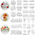 Bible Flower Embroidery Patterns, Water Soluble Stick and Stitch Paper