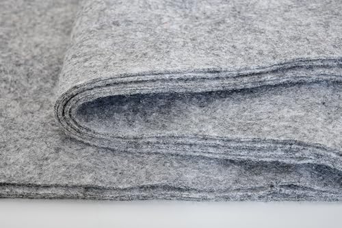 Soft Felt Fabric Sheets 1.6mm Thick Sewing Patwork Material Large Craft Felt Roll Fabric by The Yard (Hemp Grey, 18"X 36" Inches) - color: Hemp Grey, size: 18"X 36" Inches