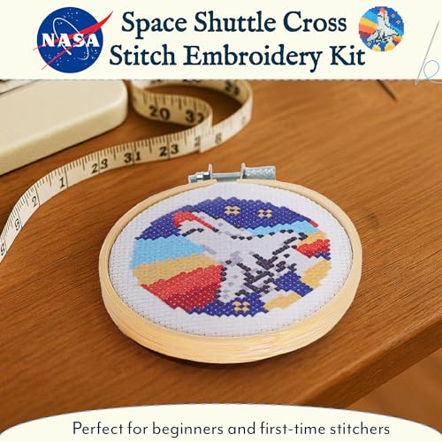 AQUARIUS NASA Space Shuttle Small Cross Stitch Kit for Beginners