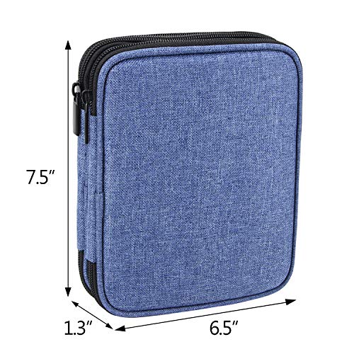 Teamoy Crochet Hook Organizer Case, Empty Crochet Hook Holder, Blue - color: Blue