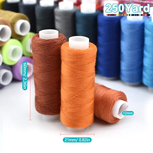Sewing Thread Kit 100 Color All Purpose Polyester Thread kit 250 Yards Each Spool for Quilting Embroidery Thread Kit Hand and Machine Sewing