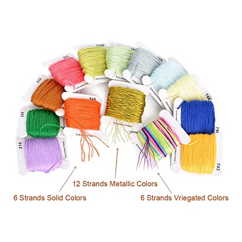 VICOVI Friendship Bracelet String Kits with Organizer Storage Box, 110 Colors Embroidery Floss 52Pcs Cross Stitch Tools-Labeled with Embroidery Thread Numbers for Bobbins Great Production Gift