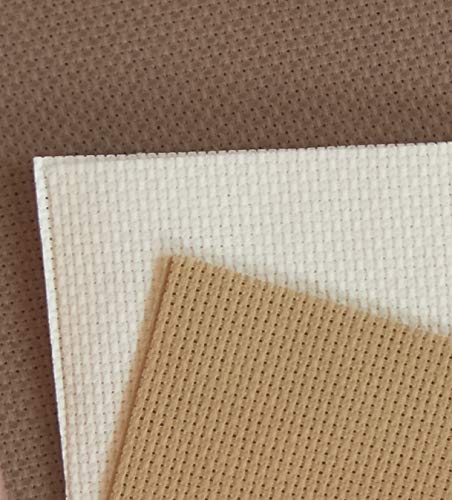 12" x 18" by 3 Pack 14CT Counted Cotton Aida Cloth Cross Stitch Fabric (Antique White +Coffee+Khaki) - color: Antique White +Coffee+khaki