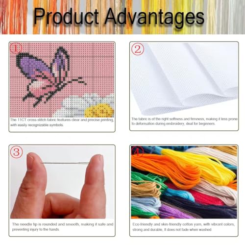 Old Ladies Stamped Cross Stitch Kits for Beginner Adults,11CT 12x16In - color: Grandma-2605