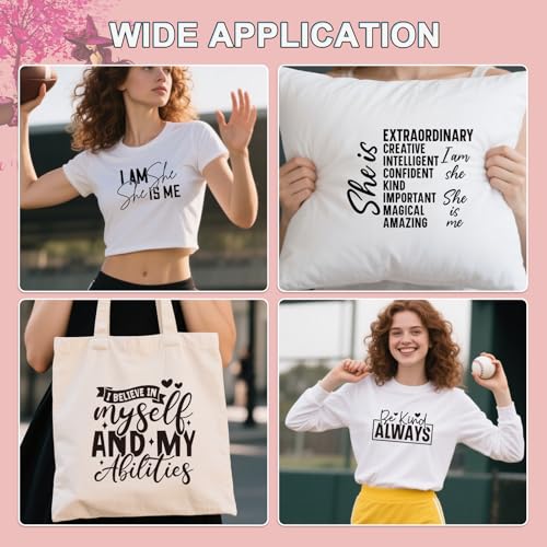 Dtf Transfers Ready to Press - 20Pcs Woman Affirmation Iron on Transfer for Tshirts, Inspirational Positive Quotes Iron on Decals Patches, Motivational Heat Stickers for DIY Clothes Bags - color: Woman Affirmation309