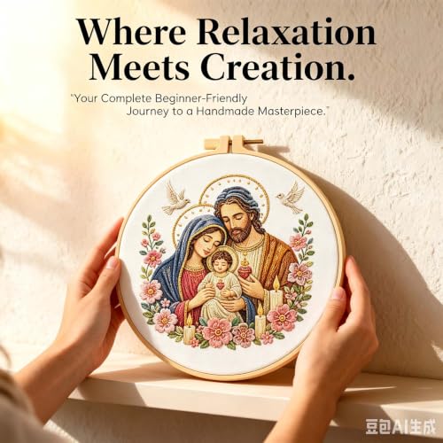 niurenmaoyi Jesus Embroidery Kit for Beginner,Cross Stitch Kit for Adult - color: Embroidery Kits-0621-04