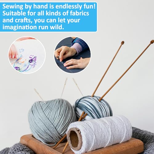 30Pcs Cross Stitch Needles Tapestry Needles 22 & 24 & 26 Large-Eye for Hand Sewing Gauge Blunt Tip Blunt Needle for Cross Stitch and More