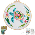 Louise Maelys Sea Turtle Embroidery Kit for Beginners - color: turtles