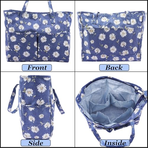 Crochet Bag Organizer Yarn Storage Organizer - color: Dark Blue