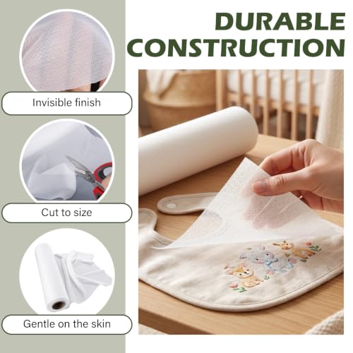 Soft & Cozy Embroidery Stitch Cover Stabilizer 12" x 10Yd, Fusible Backing