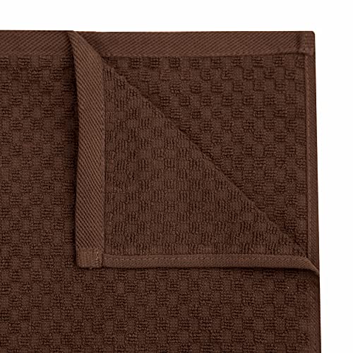 COTTON CRAFT Amazing Kitchen Towels - 8 Pack 100% Cotton Waffle Terry Towel - color: Chocolate, size: 8 Pack