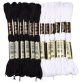 12 Skeins 105 Yards Black White Embroidery Floss Thread for Craft - color: Black,white