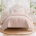 EverGrace 100% Cotton Cross Stitch Quilt Set, Twin, Ballet Pink - color: Ballet Pink, size: TWIN/TWIN XL (68" x 96")