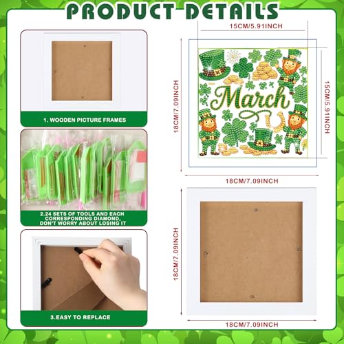 Trandraft 13 Pcs Monthly Holiday Small Diamond Art Kits for Adults Craft - style: Cute Style