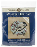 Little Chickadee Beaded Counted Cross Stitch Ornament Kit Mill Hill 2018 Winter Holiday MH181831
