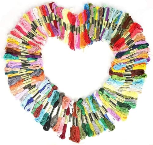 8Pcs 7.5m Blue Cotton Stitch Embroidery Thread Floss DIY Friendship Bracelets Floss Craft Sewing Skeins Fashion Embroidery Floss for Arts, Crafts and Sewing - color: BLUE