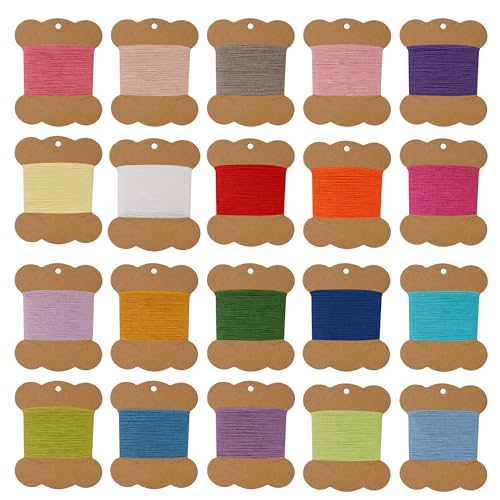 Wool Embroidery Thread,Darning Thread,50m Each Spool X 20Pcs,Darning Wool Blend Thread for Embroidery, Hand Sewing DIY,Machine Sewing,42S/2 (Colour A) - color: colour A