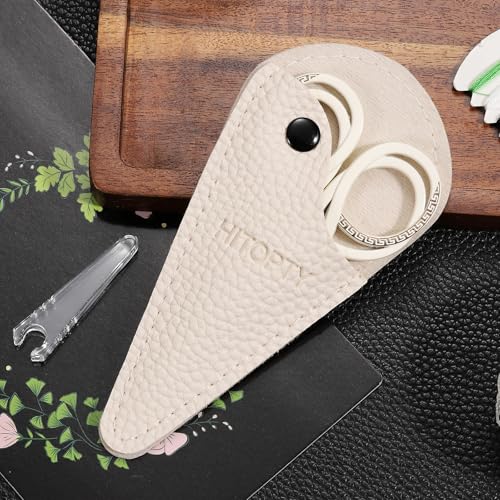 Little Sewing Scissors, 4.4'' Small Embroidery Scissors with Cover - color: White