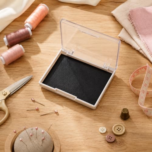 Magnetic Needle Holder Case with Clear Lid, Strong Magnet Sewing Needle Storage Box, Portable Acrylic Pin Keeper for Sewing Quilting Crafts, Small Needle Case for Needlepoint Accessories - color: Clear