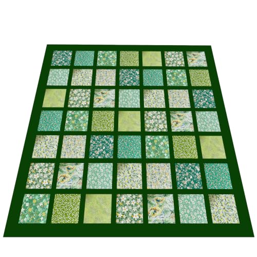 5"x 5" Precut Cotton Quilting Fabric Squares for Sewing-Green - color: Green, size: 50P5"x5"