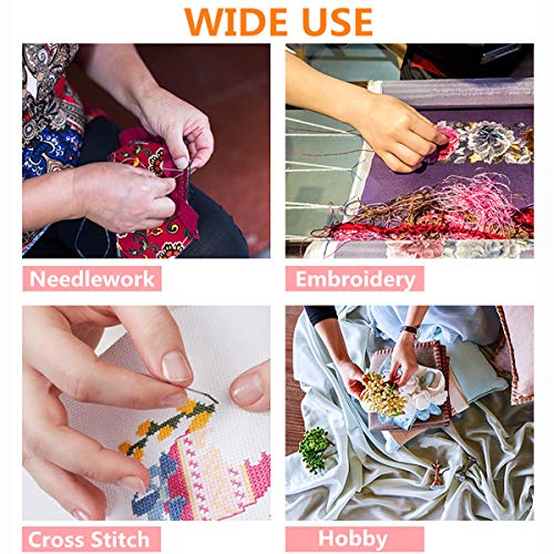 Vilihkc Rainbow Color Embroidery Floss 100 Skeins Per Pack with Cotton for Cross Stitch Threads Bracelet Yarn Craft Floss Embroidery Floss Set - color: 100 colors