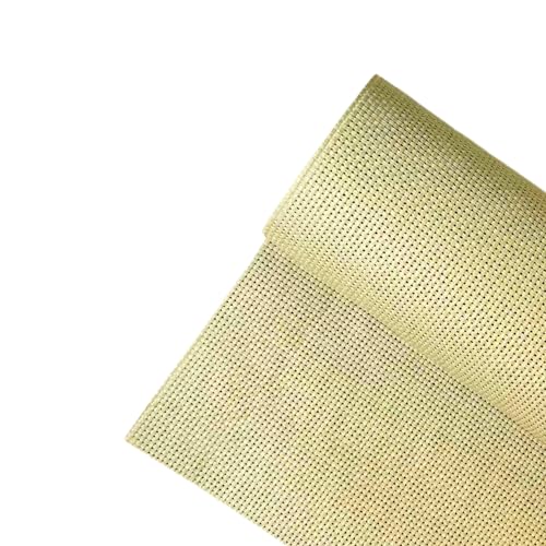 2 Sheets of Tan 11 Count Aida Cloth – 18 x 18 Inch Pre-Cut Fabric Squares – Cross Stitch Fabric – 100% Cotton – Ideal for Needlework & Embroidery – The Knotty Unicorn - color: Tan
