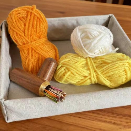 KaiserNgu 26PCS Yarn Needles, Large Eye Tapestry Needles for Crochet Repair, Blunt and Sharp Darning Needles with Solid Wood Case