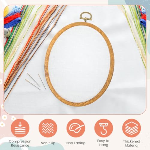 9 Pcs Large Embroidery Hoop Frame, 4 Shape Embroidery Frames for Display
