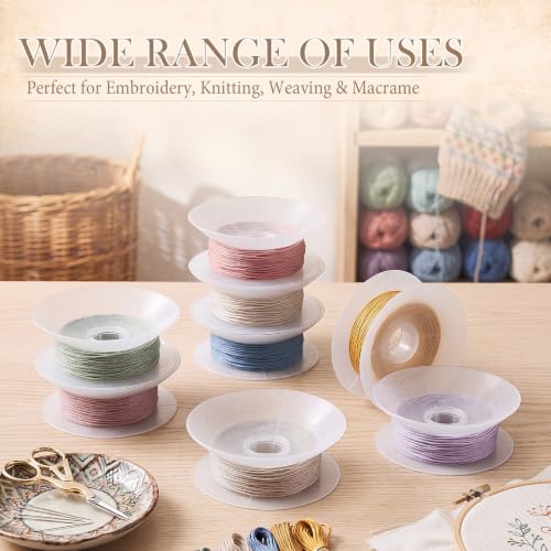 Klyyo Clyro 8 Pack 3.7'' Large No-Tangle Yarn Bobbins for Crochet Knitting