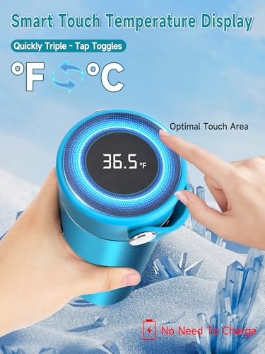 48H Insulin Cooler Travel Case TSA Approved with ℃/℉ Temperature Display - color: 01_ice Blue