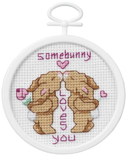 Janlynn Some Bunny Loves You Mini Counted Cross Stitch Kit
