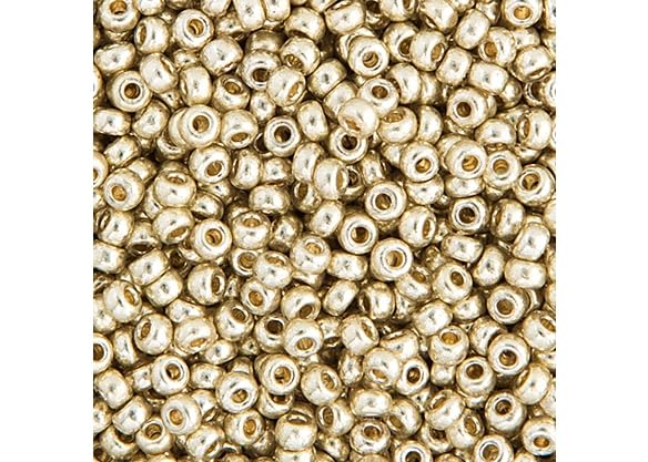 Miyuki Japanese Glass Seed Beads 22gms 11/0 in Silver Galvanized Duracoat - color: Silver