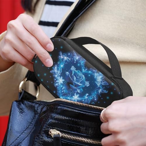 Blue Rose Insulin Pen and Medication Carrying Case Lightweight Anti-Stains Glucose Meter and Diabetic Supplies Insulated Cool Organizer for Daily Life and Trip - color: Blue Rose