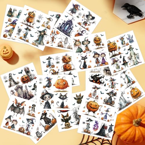 16 Pcs Halloween Vintage Rub-On Transfers for Furniture & Crafts - style: Halloween Vintage
