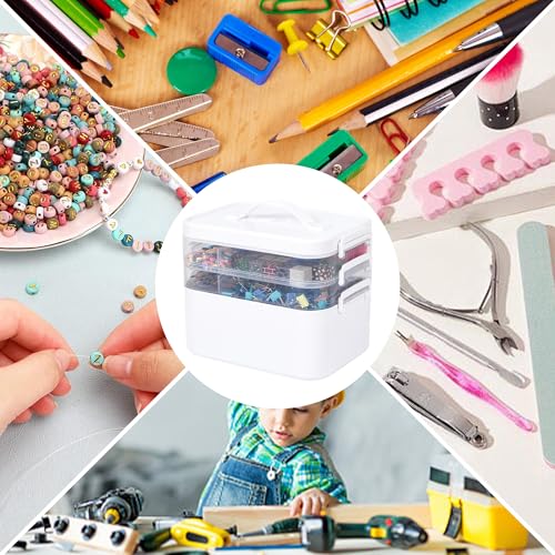 Medium 3-Tier Art Supply Storage Organizer with Removable Trays - color: Three-Layer