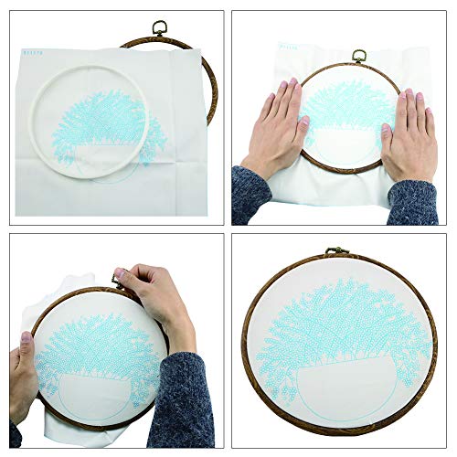 guofa 9.6’’ Round Embroidery Hoops, 5PCS 25CM Cross Stitch Frames - size: 9.6inch