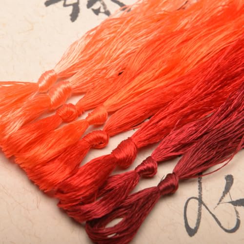 100% Mulberry Silk Embroidery Thread 8 Colors 22m Each (42) - color: 42