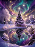 Needlepoint Starry Night Stamped Cross Stitch Kits for Beginners Adults - color: J172-01