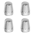 Coufce 4 Pcs Silver Metal Sewing Thimble - color: Silver